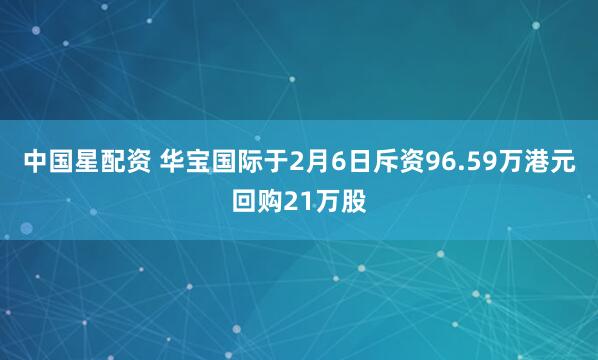 中国星配资 华宝国际于2月6日斥资96.59万港元回购21万股