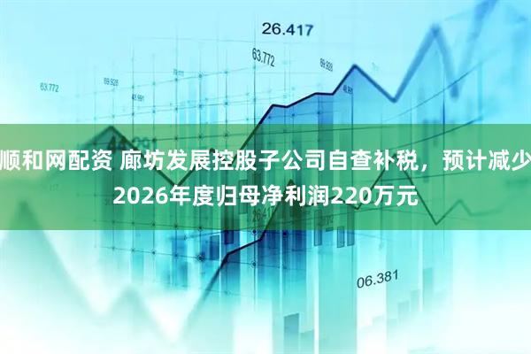 顺和网配资 廊坊发展控股子公司自查补税，预计减少2026年度归母净利润220万元
